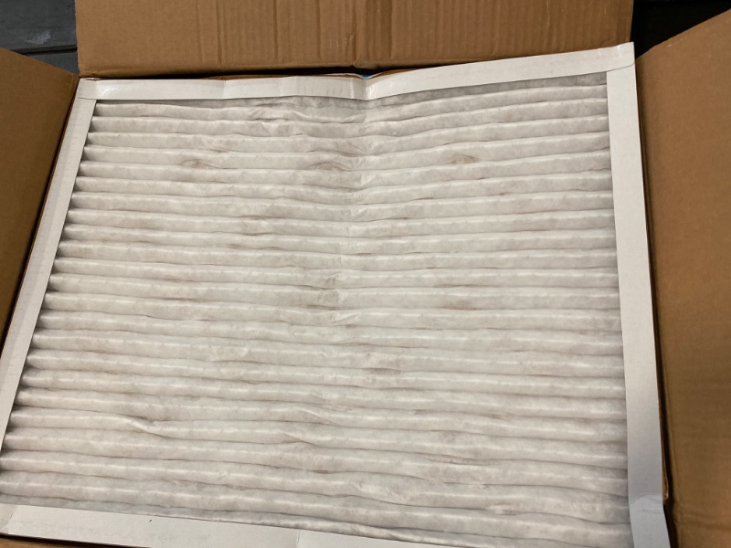 Photo 2 of Aerostar 20x25x1 MERV 6 Pleated Air Filter, AC Furnace Air Filter, 6 Pack (Actual Size: 19 3/4"x24 3/4"x3/4")