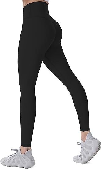 Photo 1 of (XL) Sunzel Womens Workout Leggings with High Waist Tummy Control with pockets (Black)