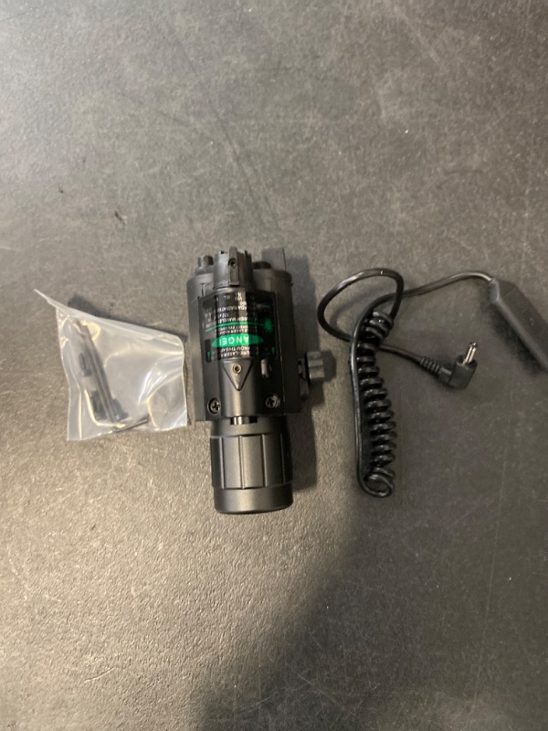 Photo 2 of Compact Flashlight with Laser Sight, Green Red Laser Sight and 200 Lumens Flashlight Combo with Remote Pressure Switch Pad for 20mm Weaver Picatinny Rail Mount for Pistol Handgun Rifles