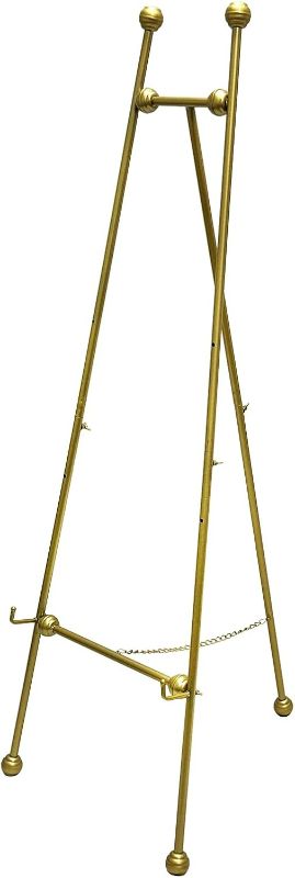 Photo 1 of 2 pack Metal Easel Stand with Chain Support for Mirror,58 Inch Iron Adjustable Arts & Crafts Easels,Floor Easels for Display Wedding Sign(Gold)