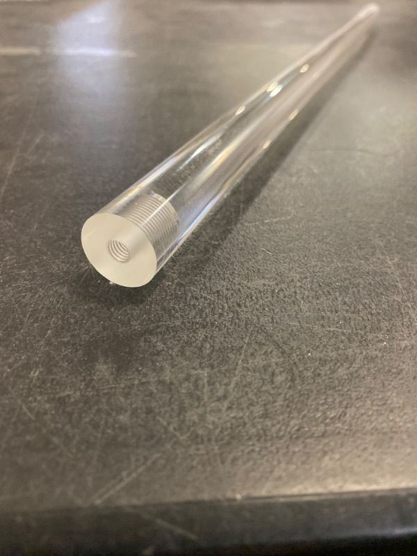 Photo 2 of 8ieces - 3/4 inch thick, 19 inch Long Acrylic Rod, Threaded on Each End