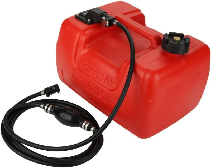 Photo 1 of Portable Boat Fuel Gas tank 12L 3 Gallon Marine Outboard Gas Tank for YAMAHA Barco De Motor Fuera De Borda with Connector Replace Yamaha 6YL-24201-24-00 Portable Gas Tank