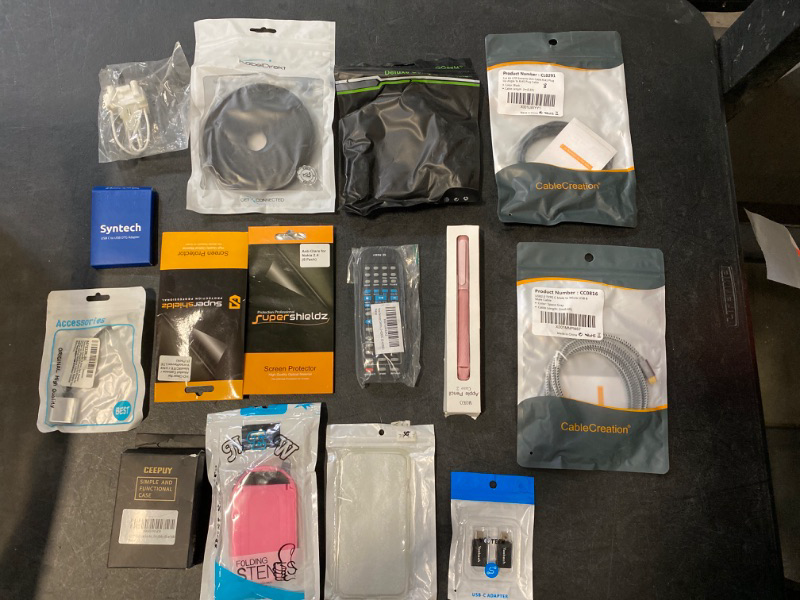 Photo 1 of 15 items of phone accessories, wearable electronic accessories, USB adapters and cords  