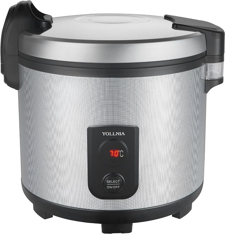 Photo 1 of 55 Raw/110 CUP Commercial Rice Warmer(Not Rice Cooker) Portable 18.1QT Big Rice Warmer / 122- 178 Adjustable Temperature/ 130W/ Non-stick Inner Pot