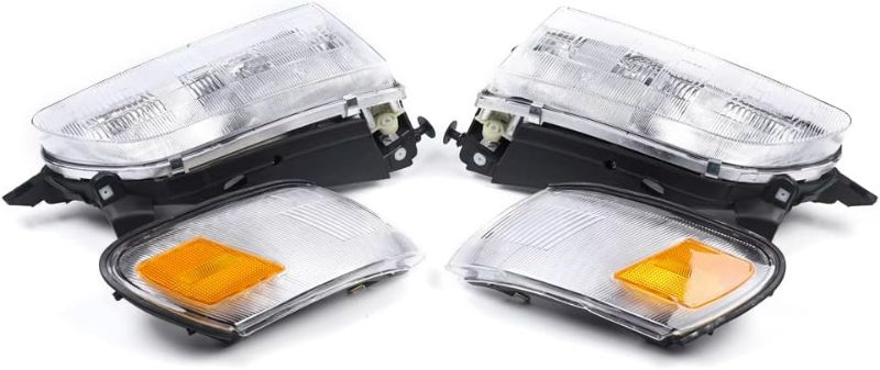 Photo 1 of For Toyota Corolla 1993-1997 Replacement Headlights Head Lamps + Amber Corner Lamps 4pcs Set