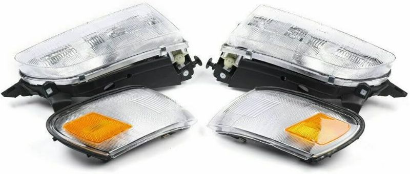 Photo 1 of For 1993 1994 1995 1996 1997Toyota Corolla Headlight Assembly Left Driver and Right Passenger Side Headlights Replacement Halogen Headlamp OEM TO2502107 (Pair of headlights)