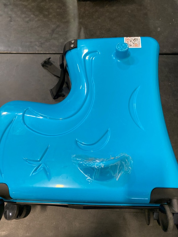 Photo 1 of AO WEI LA OW Kids ride-on Suitcase carry-on Tollder Luggage with Wheels Suitcase to Kids aged 1-6 years old (Blue, 20 Inch) Nice