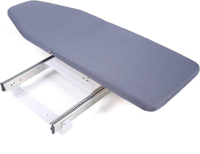 Photo 1 of ** FINAL SALE – SOLD AS IS **  180° Rotation Retractable Ironing Board, Closet Folding Pull Out Iron Board for Bedrooms Checkrooms Small Houses Sewing Rooms, Gray