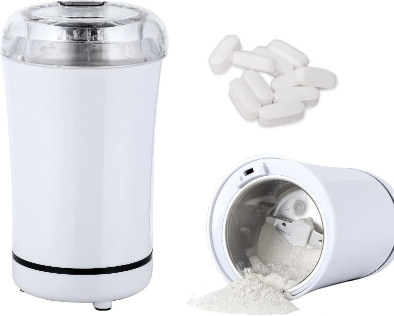 Photo 1 of Electric Multifunctional Grinder.Electric Pill Crusher Grinder for Small or Large Pills,to Fine Powder. Pill Crusher Pulverizer Grinder for Elders or Pets. Small Dose Coffee Bean Grinder. (black)