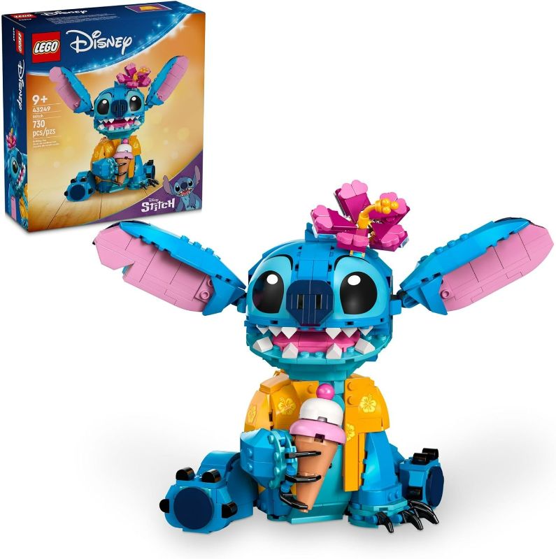 Photo 1 of LEGO Disney Stitch Toy Building Kit, Disney Toy for 9 Year Old Kids, Buildable Figure with Ice Cream Cone, Fun Disney Gift for Girls, Boys and Lovers of The Hit Movie Lilo and Stitch, 43249