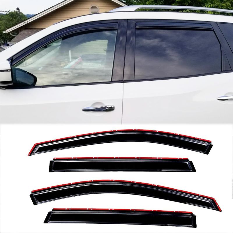 Photo 1 of 4pcs Original in-Channel Side Window Wind Vent Deflectors for Pathfinder 13-18,Sun Rain Guards,Window Visors for Cars,Window Deflector,Truck Accessories for 2013-2018 Nissan Pathfinder 194479