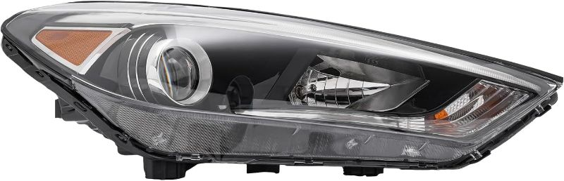 Photo 1 of Halogen Head Light Assembly for Hyundai for Tucson 2016 2017 2018 Right Passenger Side Front Head Lamp Replacemnt w/LED DRL Clear Lens Black Housing (Right Passenger Side)