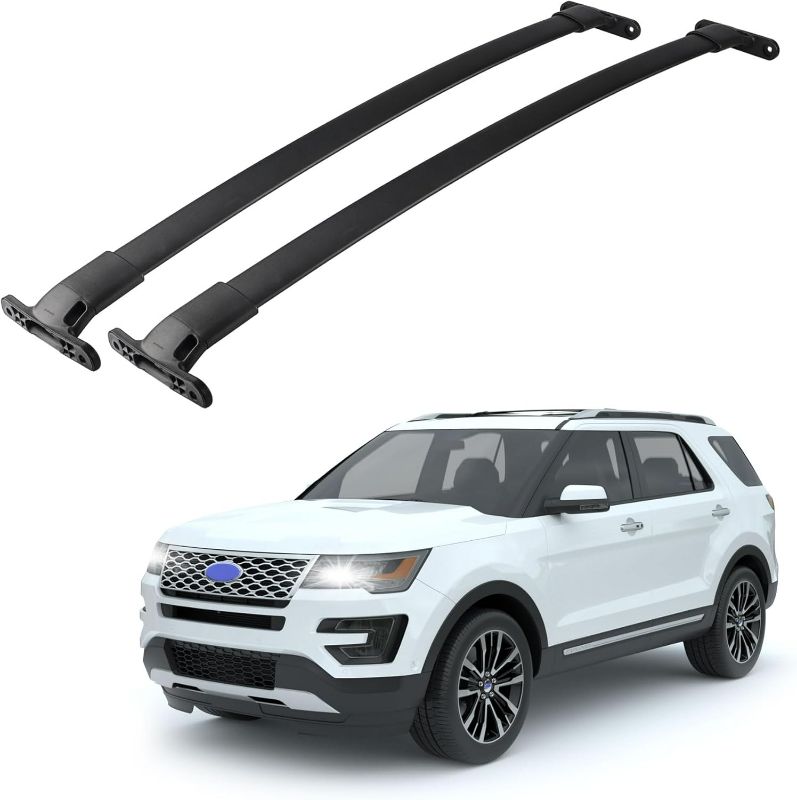 Photo 1 of ** FINAL SALE – SOLD AS IS **  FLYCLE Roof Rack Crossbars Compatible with 2016-2019 Explorer, Car Cargo Roof Racks Cross Bars Rooftop Luggage Kayaks Bicycles Snowboard Canoe Carrier Cargo Bag