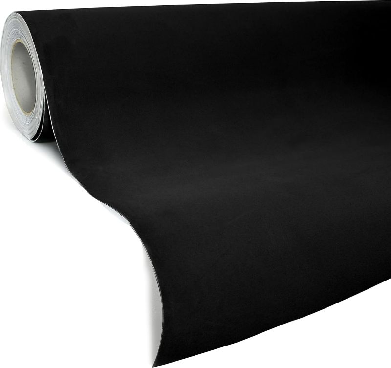 Photo 1 of Black Suede Vinyl Car Furniture Wrap 2ft x 4.4ft (53 Inch) Self Adhesive Stretch Decal 3MIL-VViViD8