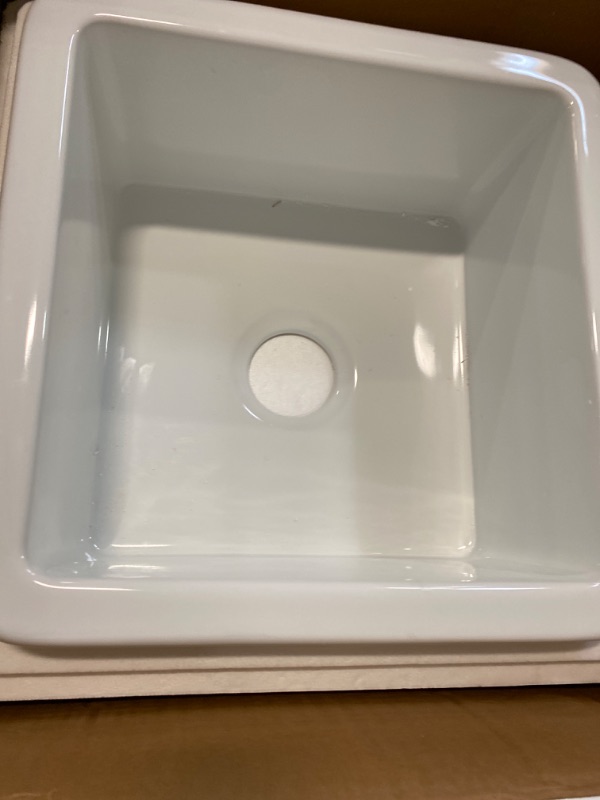 Photo 2 of Bar Sink,Undermount Wet Bar Sink 16 X 18 inch,Small White Composite Bar Sink