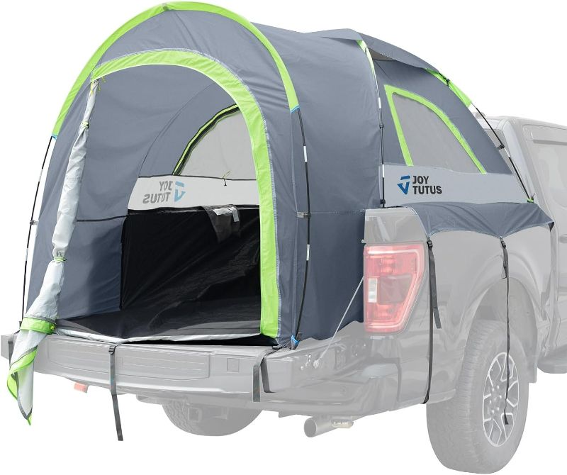 Photo 1 of JOYTUTUS Truck Tent with Rainfly, Gray Green, 5.5Ft-6Ft | Straight | Spacious, Sky View Mesh | PU2000mm | Double Layer