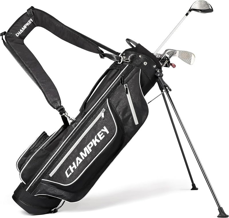 Photo 1 of CHAMPKEY Lightweight Golf Stand Bag | Professional Pitch Golf Bag Ideal for The Driving Range, Par 3 and Executive Courses