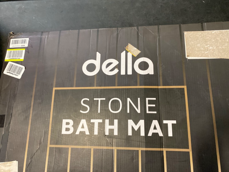 Photo 3 of Della Extra-Large Stone Bath Mat - Super Absorbent Diatomaceous Earth Shower Mat - Quick Drying Bathstone for Bathroom Floor - Water Absorbent Diatomite Bathmat