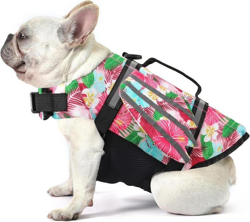 Photo 1 of Dog Life Jacket, Wings Dog Life Vest with Chin Float Rescue Handle for Small Medium Large Dogs, Adjustable High Visibility Flotation Pet Safety Swim Vest for Swimming Boating size (XL)