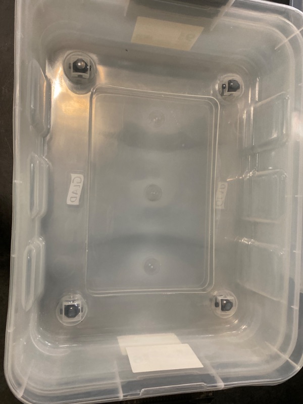 Photo 1 of Glad 3-Packs Underbed Storage Bins on wheels ( Missing Lids)  