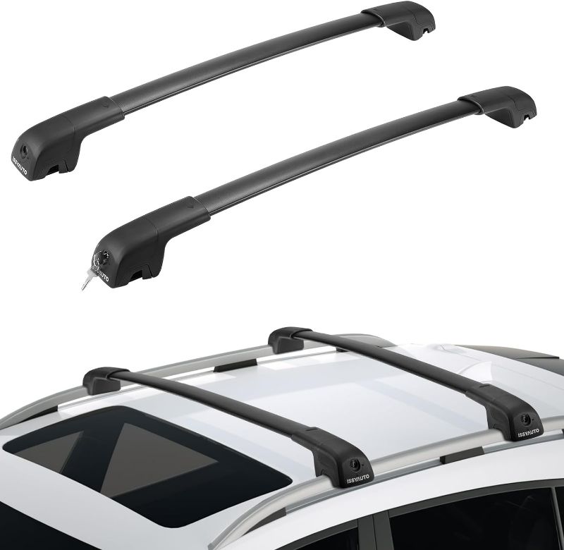 Photo 1 of ISSYAUTO Lockable Roof Racks Cross Bars Compatible with 2018-2023 Crosstrek & 2017-2023 Impreza, Aluminum Roof Rack Rail CrossBars, Low Wind Noise Rooftop Cargo Carrier Crossbars