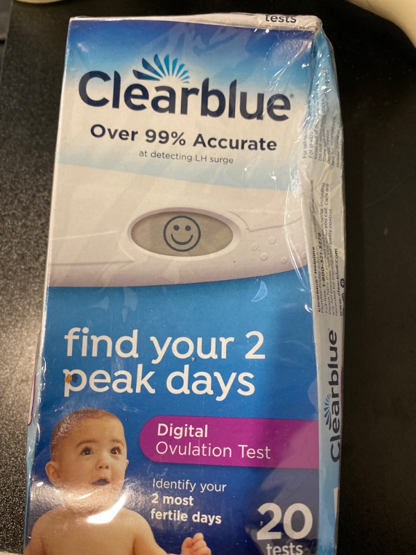 Photo 2 of Clearblue Digital Ovulation Predictor Kit, featuring Ovulation Test with digital results, 20 Digital Ovulation Tests