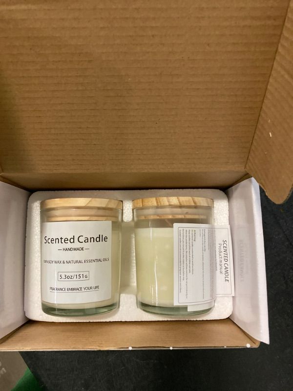 Photo 2 of 2 Pack Scented Candles Set for Women, Candles for Home Scented, Aromatherapy Candle Gifts for Mothers Day, 100% Soy Wax Candles