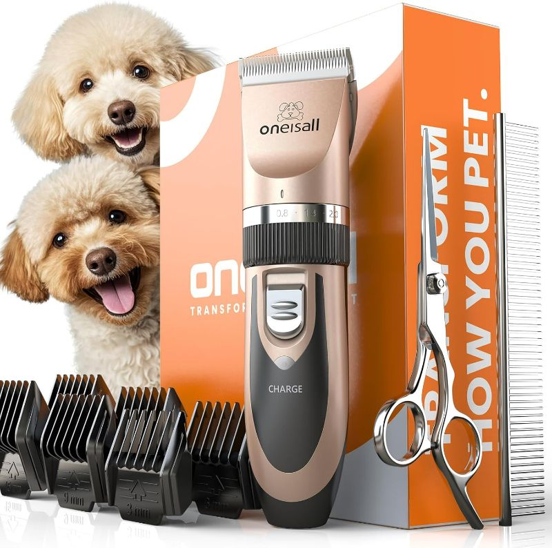 Photo 1 of Dog Shaver Clippers Low Noise Rechargeable Cordless Electric Quiet Hair Clippers Set for Dogs Cats Pets