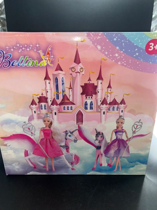 Photo 2 of BETTINA Magical Lights Unicom and Princess Doll, Horse Toys Playset, Unicorn Toys Princess Gifts for 3 to 7 Year Olds Girls Kids DESIGN MAY VARY***NEW** (purple dress)