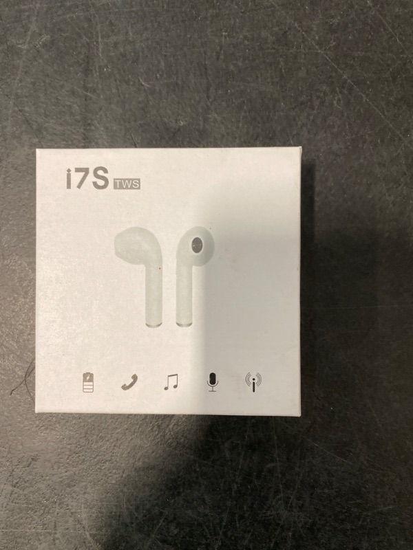 Photo 3 of i7S TWS Wireless Bluetooth Earbuds, True Wireless headset, Noise Cancelling Bluetooth Earbuds iPhone and Android compatible - black, New in box