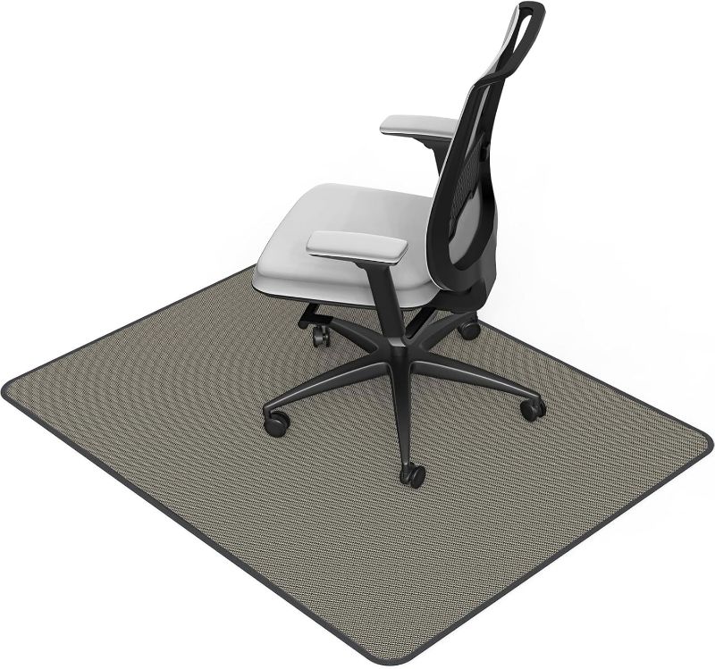 Photo 1 of Placoot Heavy Duty Office Chair Mat for Hardwood Floor & Tile 36 inx48 in Waterproof Desk Rolling Chairs Teslin Woven Surface Large Anti-Slip Office