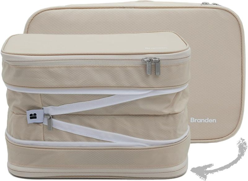 Photo 1 of Branden Compression Packing Cube for Blanket, XX-Large, Sandbeige | Home Essentials l Compression Storage Bag for Bedding | Ultra Space Saving Self Compression Organizer