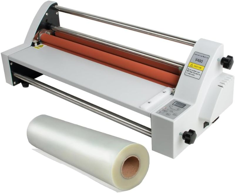 Photo 1 of 18inch Laminating Machine with a Laminating Film Roll Office Presentation Laminators Hot Cold Roll Laminator Single Dual Sided Thermal Laminating Machine Commercial Photo Laminator School Office Use