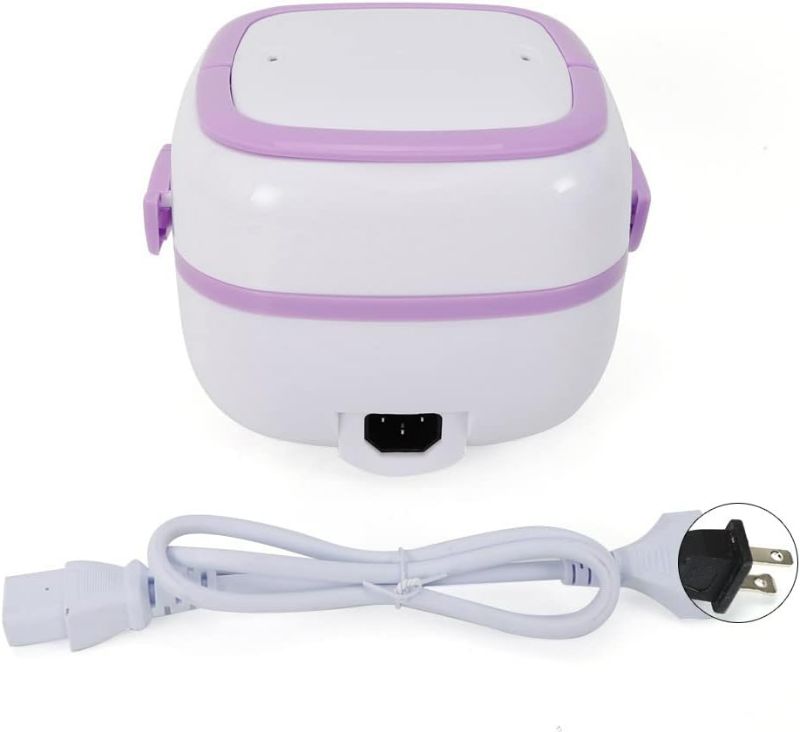Photo 1 of LUNUMAOS4 Mini Rice Cooker, 1L Small Mini Rice Maker, Rice Heating Steamer, Removable Non-Stick Pan, For Soup, Oatmeal, Stews, Vegetables, Grains & Steaming Eggs (Purple)