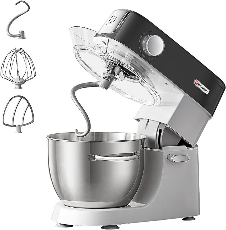 Photo 1 of Hauswirt Electric Stand Mixer M5C, 5.4Qt Dough Mixer, 8-Speed 500W Tilt-Head Food Mixer, mixers kitchen electric stand mixer with Dough Hook, Wire Whip & Beater, Tan