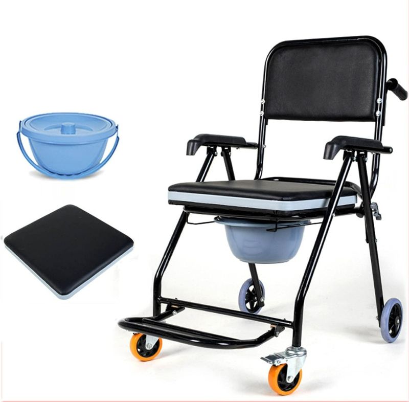Photo 1 of Bedside Commode Chair, Portable Toilet Chair with Detachable Pieces, Elderly, Disabled and Handicapped User Bathroom Aid 