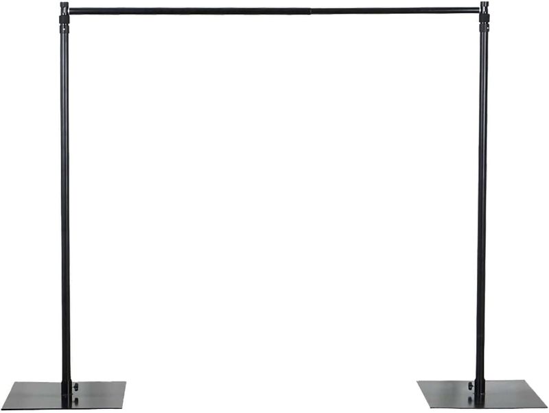 Photo 1 of Efavormart 10ft x 10ft Heavy Duty Pipe and Drape Kit Backdrop Support with Metal Steel Base for Wedding, Party, Event, Photography, and Exhibition Decoration