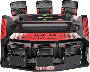 Photo 1 of for Milwaukee M18 Battery 6-Ports Super Simultaneous Charger,6 Port Each 3A Rapid Charger Station Compatible with Milwaukee14.4V- 18V Li-Ion Battery