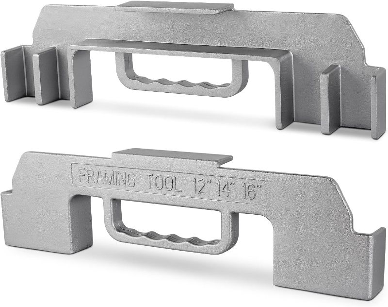 Photo 1 of 3 In 1 Framing Tools,12/14/16 On-Center Stud Layout Tool,Framing Spacing Tool,100% Cast Aluminum Wall Stud Framing Tool,Precision Measurement Jig Tool For woodworker,building,Furniture DIY (1PACK)