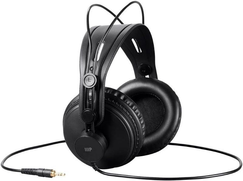 Photo 1 of Monoprice - 116150 Modern Retro Over Ear Headphones with Ultra-Comfortable Ear Pads Perfect for Mobile Devices, HiFi, and Audio/Video Production Black