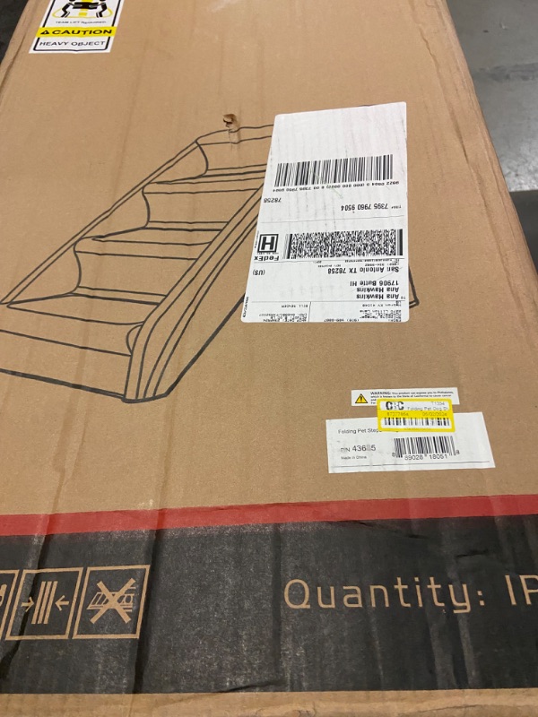Photo 1 of Dog Stairs - Pet Stairs with 4-Step Design for Beds, Couches, Cars - Pet Steps for Puppies, Kittens, and Small Pets by PETMAKER (Gray)
