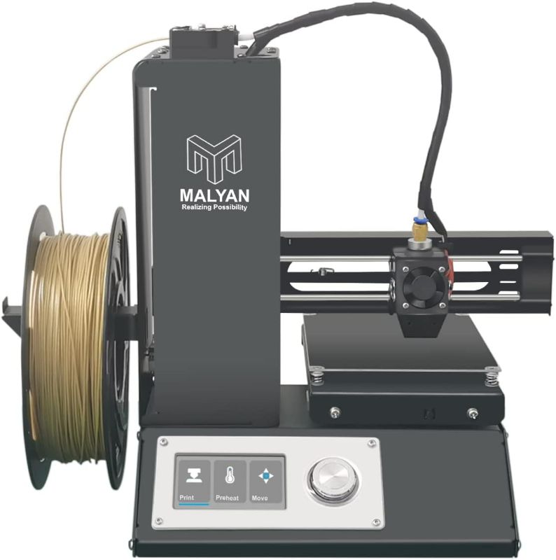 Photo 1 of MALYAN M200 FDM Mini 3D Printer - Fully Assembled 3D Printers for Kids and Beginners, Free Sample PLA Filament and MicroSD Card Preloaded with Printable 3D Models, Printing Size 120x120x120mm