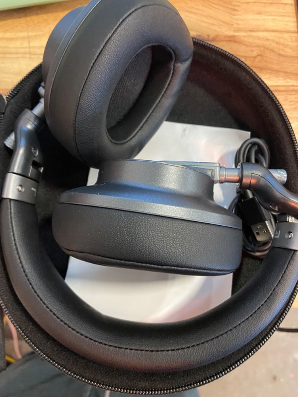 Photo 2 of Monoprice SonicSolace II Active Noise Cancelling (ANC) Over Ear Headphone, Bluetooth 5, Supports Apple Siri and Google Assistant Personal Voice Assistants,Black