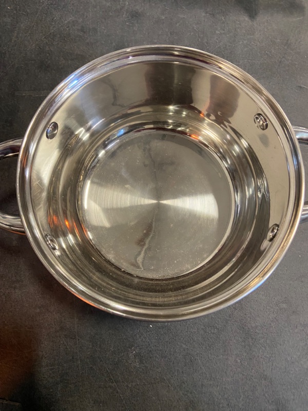 Photo 2 of Cook N Home 5.5-Quart Sauce Pot Stainless Steel Stockpot with Glass Lid, Basics Saucier Casserole Stock Pot ( missing lid)