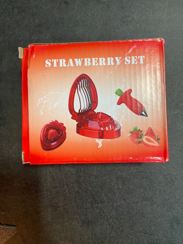 Photo 1 of Strawberry Huller Stem Remover and Strawberry Slicer Set,Potatoes Pineapples Carrots Tomato Corer Slicer Cherry Pitter,Fruit Picker Stalks Tools,Stainless Steel Blade Kitchen Tools and Gadgets