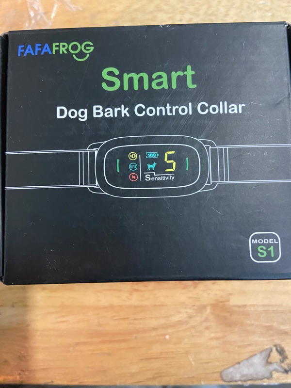 Photo 3 of Dog Bark Collar, FAFAFROG Rechargeable Smart Collar, Anti Barking Training Collar with 5 Adjustable Sensitivity Beep Vibration Shock, Bark Collar for Large Medium Small Dogs (Black)