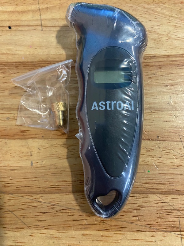 Photo 1 of AstroAI Digital Tire Pressure Gauge with Replaceable AAA Batteries, 150 PSI 4 Settings Stocking Stuffers for Car Truck Bicycle Backlit LCD Non-Slip Grip Car Accessories, Black