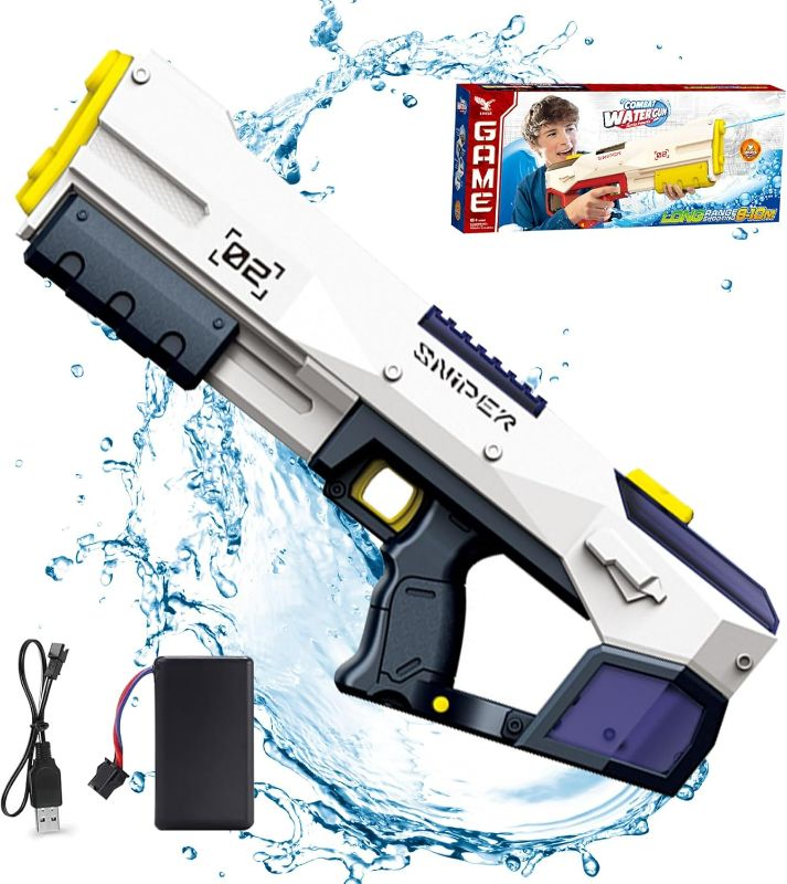 Photo 1 of Electric Water Guns, 450CC/39 FT, Electric and Manual Squirt Guns Water Gun Toy Long Range for Summer Pool Swimming Party for Kids & Adults (Black)