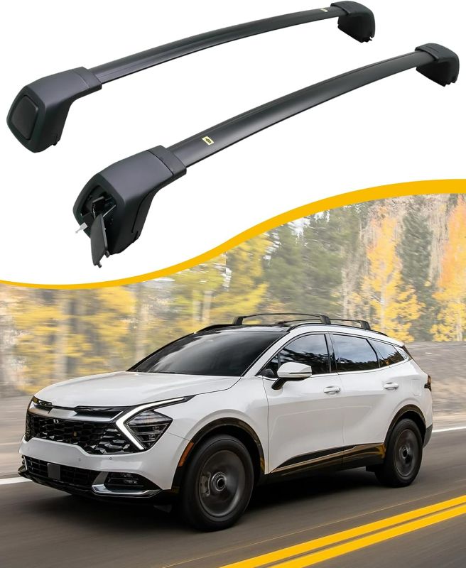 Photo 1 of Lockable Cross Bars Roof Rack Fit for 2023 2024 2025 Kia Sportage SX/SX Prestige Luggage Rack Crossbar Cargo Carrier Rooftop Accessories (with Side Flush Rails)