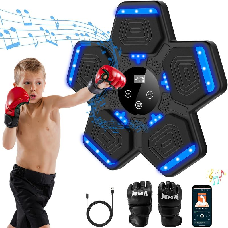 Photo 1 of LOLBOX 2024 Music Boxing Machine with Boxing Gloves, Smart Bluetooth Boxing Machine with LED Electronic Wall Mounted, Music Boxing Target Workout Punching Equipment for Home(Upgrade)